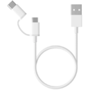 Cablu Date Xiaomi USB-A - USB-C -microUSB 18W 0.3m Alb