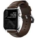 Traditional Band compatibila cu Apple Watch 4/5/6/7/8/SE/Ultra 42/44/45/49mm Brown/Silver