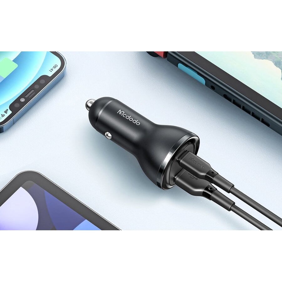 Incarcator Mcdodo CC-5670, 1x USB, 1x USB-C, cu display, 95W, Negru — imaginea 2