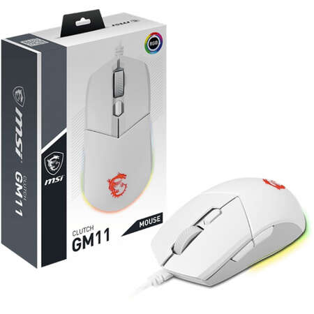 Mouse Gaming MSI GM11 Clutch RGB Alb