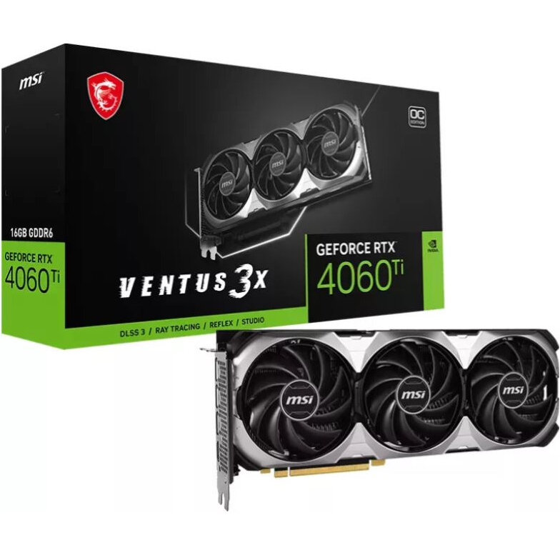 Placa Video GeForce RTX 4060 Ti VENTUS 3X OC 16GB GDDR6 128-bit DLSS 3.0