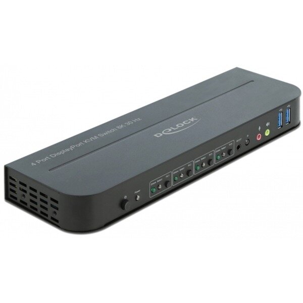 Switch Delock DP 1.4 KVM - 8K 30Hz SB 3.2 Gen 1 KVM Negru
