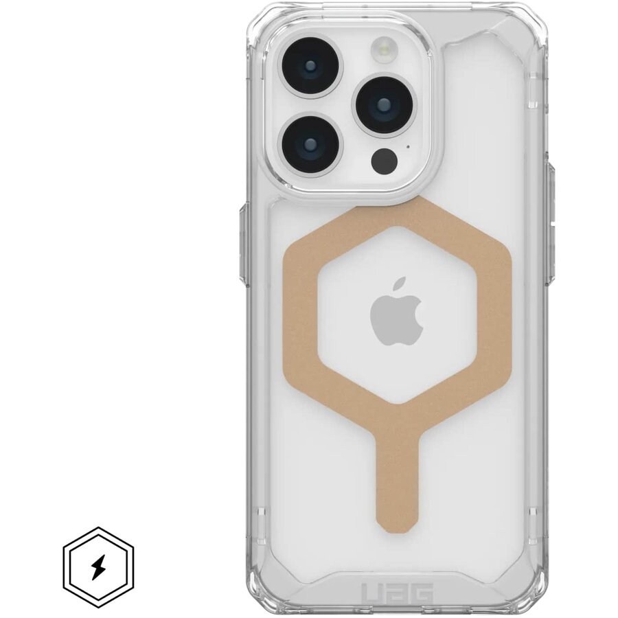 Husa UAG Plyo MagSafe compatibilă cu iPhone 15 Pro Ice/Gold — imaginea 4