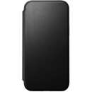 Leather Folio MagSafe compatibila cu iPhone 15 Pro Max Black