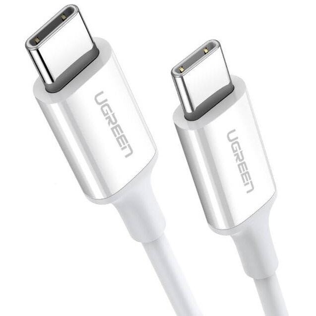 Cablu de date US264, USB-C la USB-C, Quick Charge 4.0, 60W, 3A, 480 Mbps, 0.5m, Alb