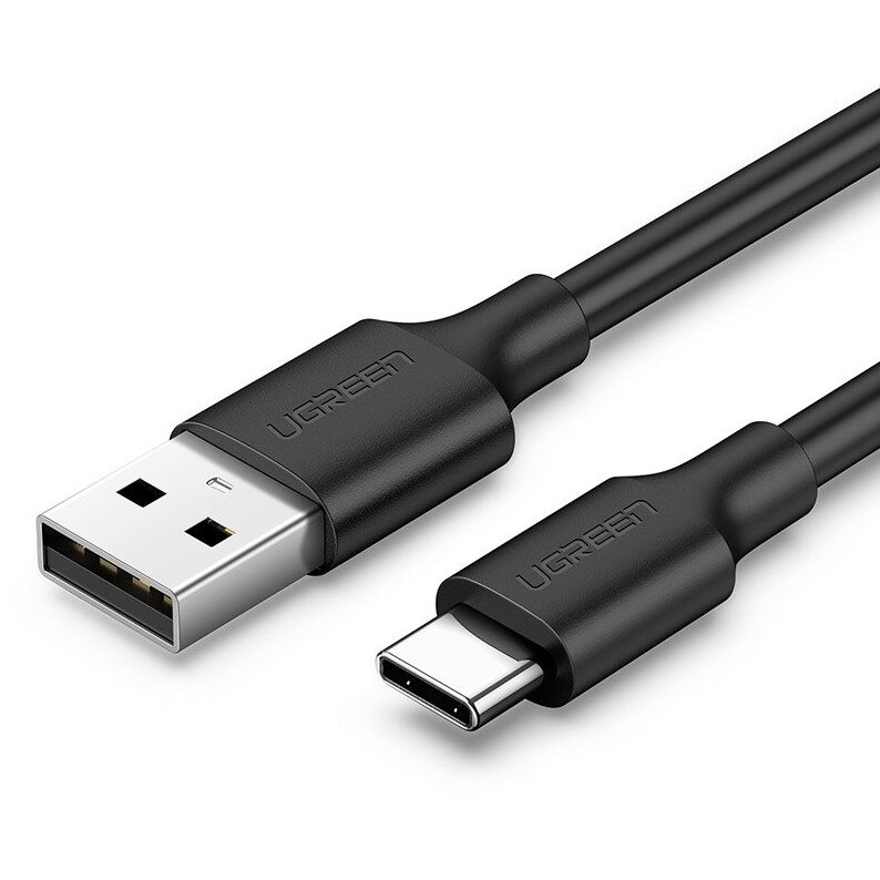 Cablu de date Ugreen US287, USB la USB-C, 10W, 2A, 480 Mbps, 25 cm, Negru — imaginea 2