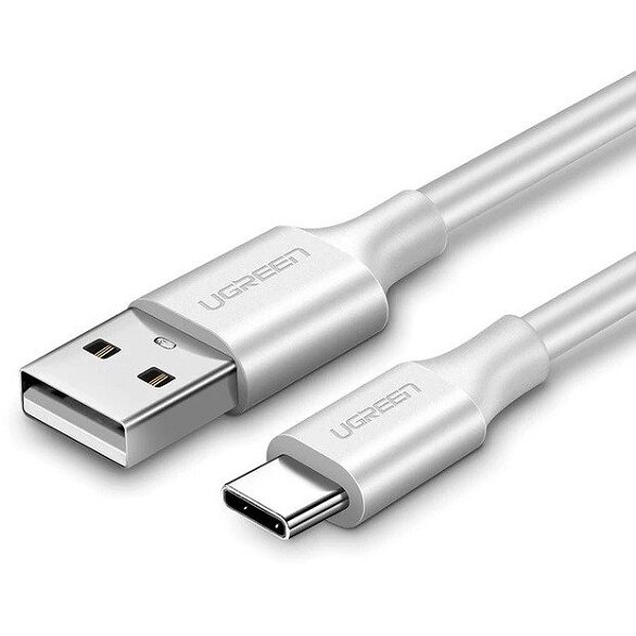 Ugreen US287 Gold Plated, USB la USB-C, 10W, 2A, 480 Mbps, 2m, Alb