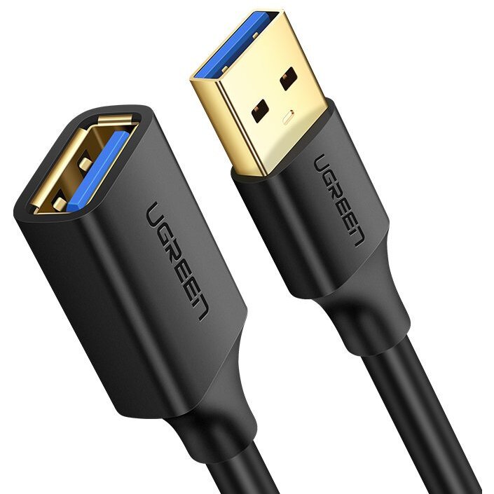 Cablu de date US129, USB mama la USB tata, 5Gbps, 0.5m, Negru