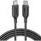 Cablu  PowerLine Anker + II USB-C la USB-C 1.8m  Negru