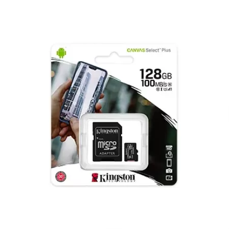 Card de Memorie MicroSDXC Kingston SDCS2/128GB Canvas Select Plus 128GB Clasa 10 / UHS-1 U1 cu Adaptor