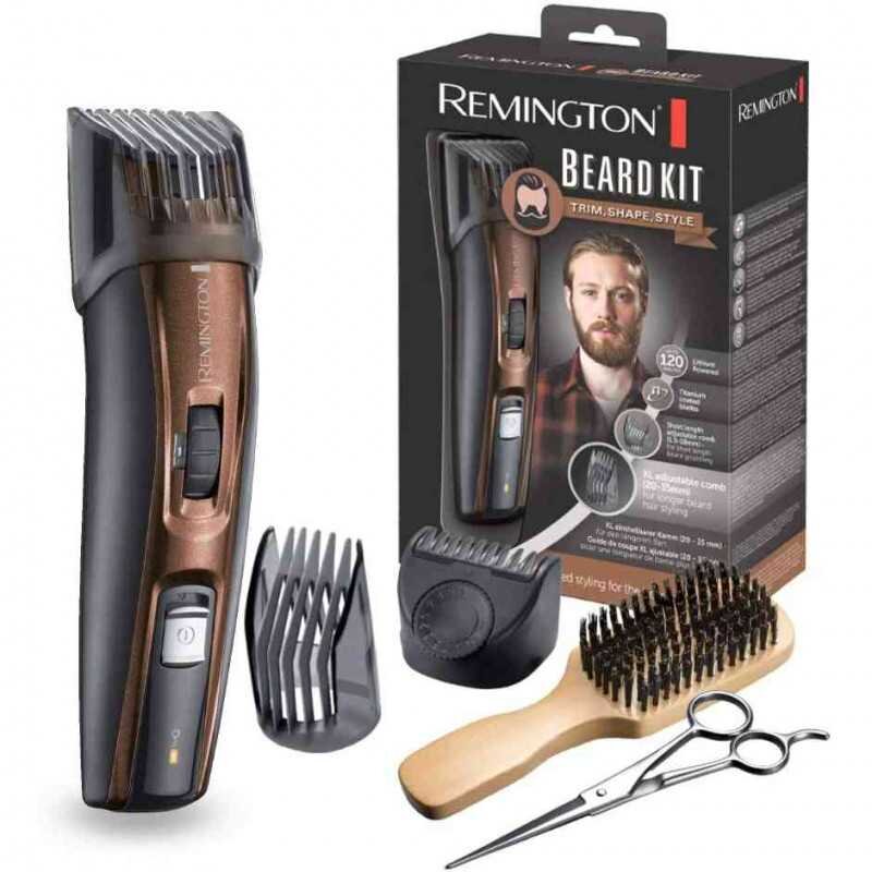 Set Tuns Barba MB4046  Beard Kit Lame Titan 1-35mm 5 Accesorii Negru/Maro