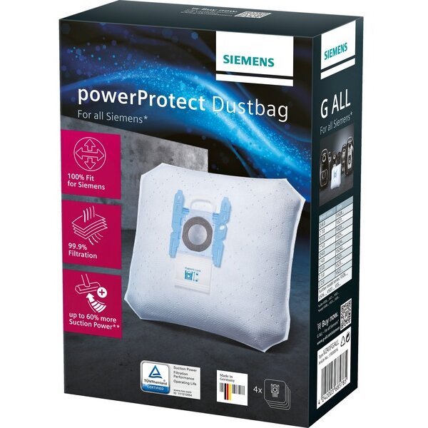 Set 4 Saci Filtru Lana +1 Filtru PowerProtect Alb