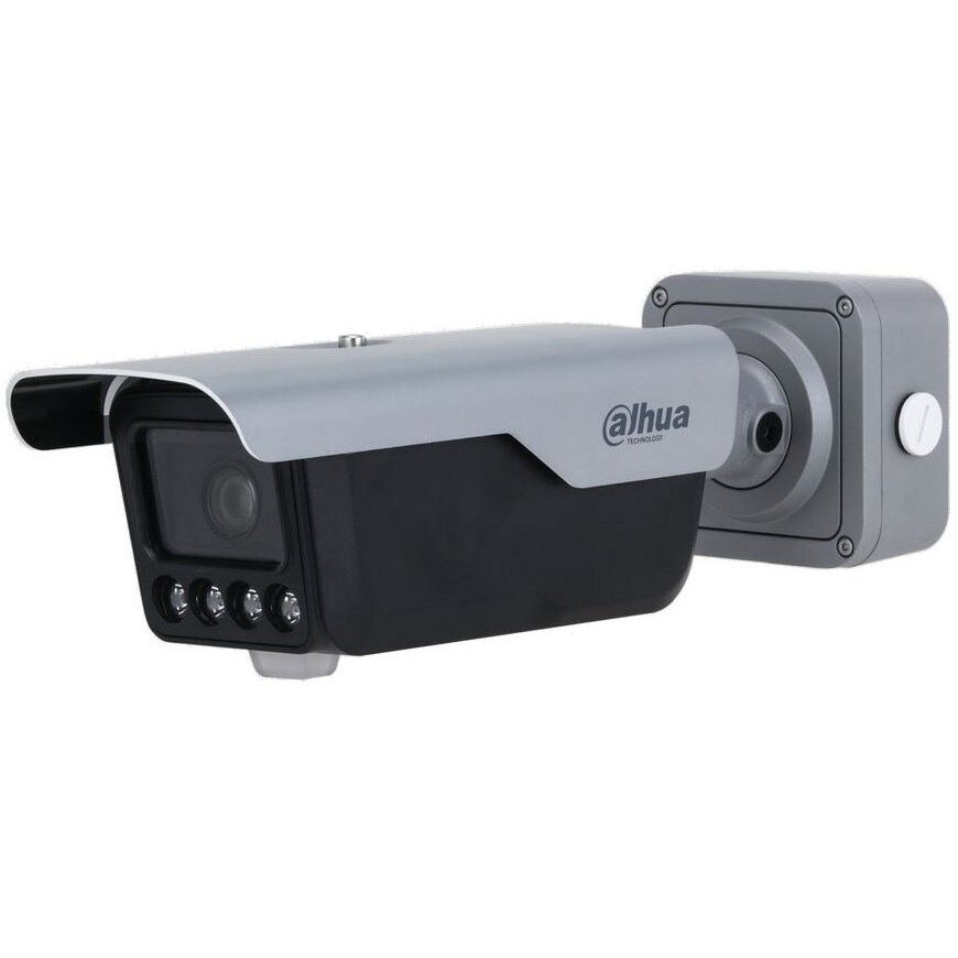 Camera Supraveghere ANPR 4MP 8-32mm Motorizata IR 20m LED Alb Rosu Albastru 4GB RAM Microfon Difuzor Alarma PoE,