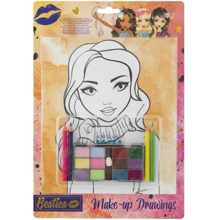Carte de Colorat Make-up Drawings Besties