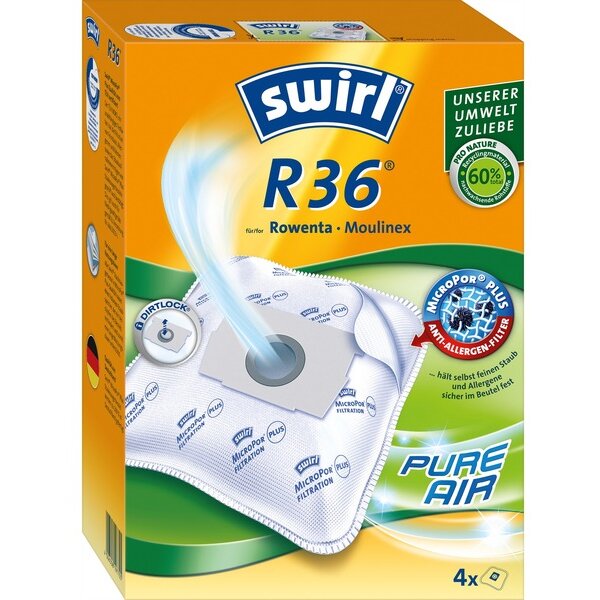 Set 4 Saci Filtru Swirl R 36 Air Space Pentru Aspirator 280g Alb