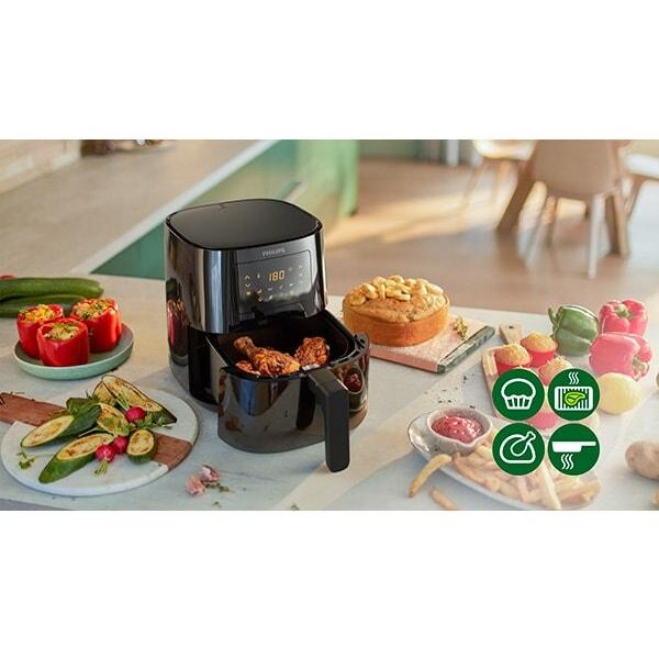 Friteuza Cu Aer Cald Airfryer Essential HD9252/90 0.8kg 1400W Negru