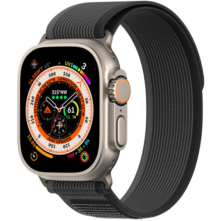 Accesoriu smartwatch Velcro Sports YJ compatibila cu Apple Watch 4/5/6/7/8/SE 38/40/41mm Gray/Black