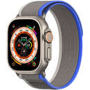 Velcro Sports YJ compatibila cu Apple Watch 4/5/6/7/8/SE 38/40/41mm Gray/Blue