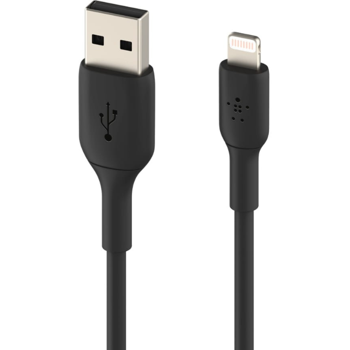 Cablu Date Boost Charge USB-A / Tip Lightning 12W PVC 15cm Negru