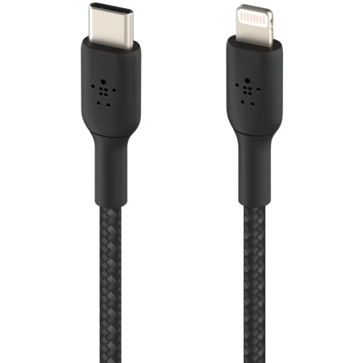 Cablu Date Boost Charge Lightning USB-C Braided 2m Negru