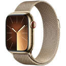 Watch S9 Cellular 45mm Gold Stainless Steel Case cu Gold Milanese Loop
