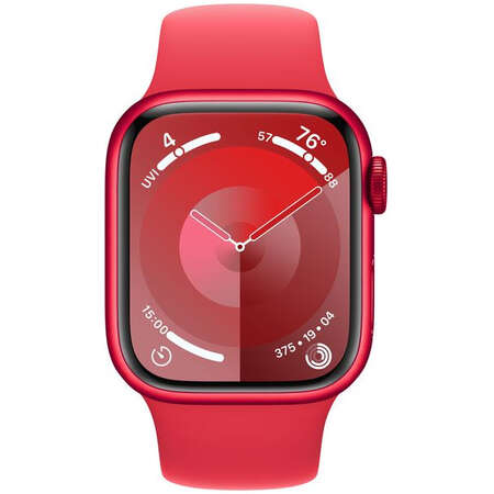 Smartwatch Apple Watch S9 Cellular 41mm RED Aluminium Case cu RED Sport Band - M/L
