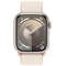 Smartwatch Apple Watch S9 Cellular 45mm Starlight Aluminium Case cu Starlight Sport Loop