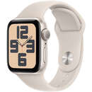 Smartwatch Apple Watch SE2 v2 Cellular 40mm Starlight Aluminium Case cu Starlight Sport Band - S/M