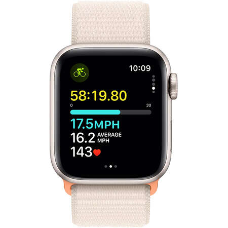 Smartwatch Apple Watch SE2 v2 Cellular 40mm Starlight Aluminium Case cu Starlight Sport Loop