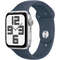 Smartwatch Apple Watch SE2 v2 GPS 44mm Silver Aluminium Case cu Storm Blue Sport Band - S/M
