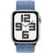 Smartwatch Apple Watch SE2 v2 GPS 44mm Silver Aluminium Case cu Winter Blue Sport Loop