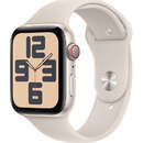 Smartwatch Apple Watch SE2 v2 Cellular 44mm Starlight Aluminium Case cu Starlight Sport Band - M/L
