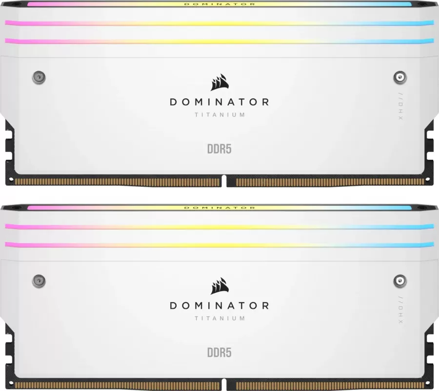Memorie Corsair Dominator Titanium RGB 32GB (2x16GB) DDR5 6400MHz White Dual Channel Kit