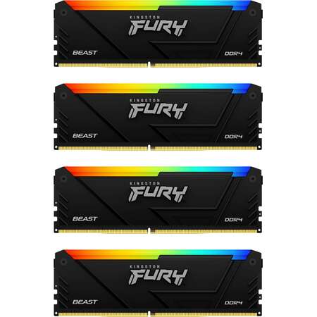 Memorie Kingston Fury Beast RGB 32GB (4x8GB) DDR4 3600MHz Quad Channel Kit