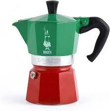 Espressor Moka Express Tricolore Green / Red  6 Cups