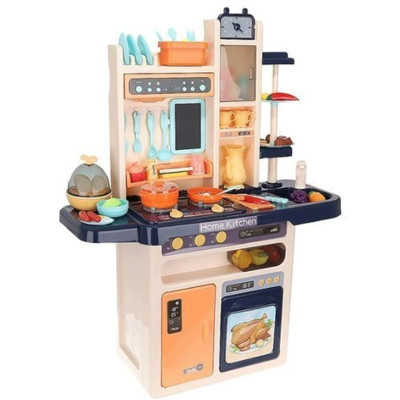 Bucatarie Copii Abur Rece Efecte Sonore si Lumini 65 Piese 93x71x28cm 3 Ani+ Multicolor