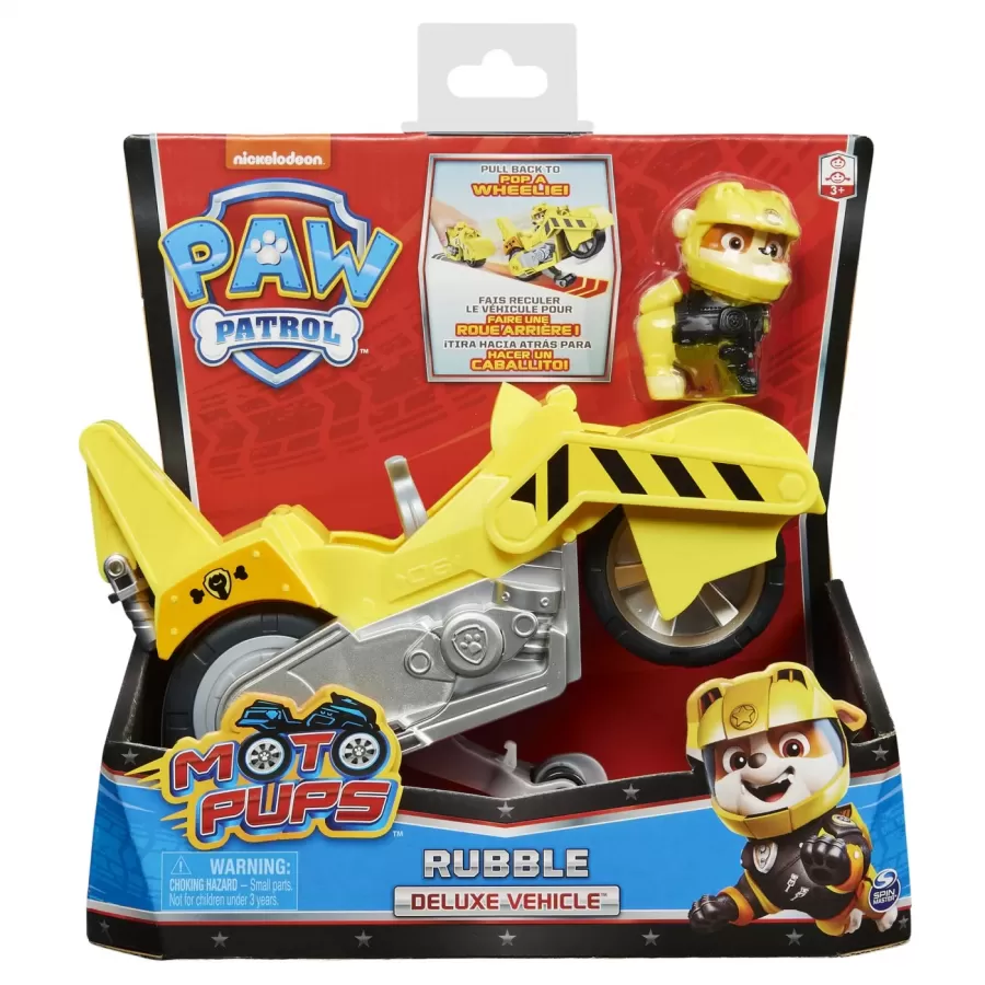 Jucărie Spin Master Moto pups rubble și motocicleta deluxe