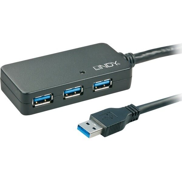 HUB USB Extensie Cablu USB3.2 Gen1 4x USB-A 10m 790g Negru