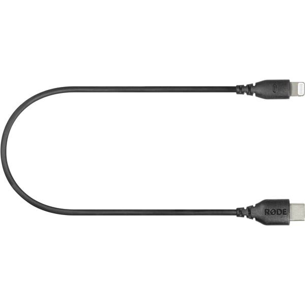 Cablu Date Pentru Microfon USB-C Lightning 30cm Negru