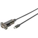 Cablu Digitus 1x 9 Pin Serial USB-C 1m Negru