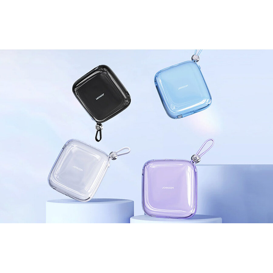 Acumulator extern Joyroom JR-L005 Jelly Powerbank, 12.5W, USB-C, USB, Cablu Lightning integrat, Alb — imaginea 2
