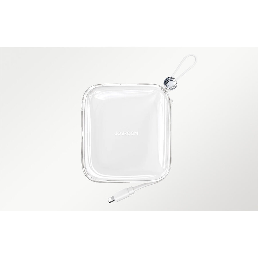 Acumulator extern Joyroom JR-L005 Jelly Powerbank, 12.5W, USB-C, USB, Cablu Lightning integrat, Alb — imaginea 3