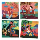 Planse preilustrate pentru pictat Inspired by Paul Gauguin pictura Polynesia