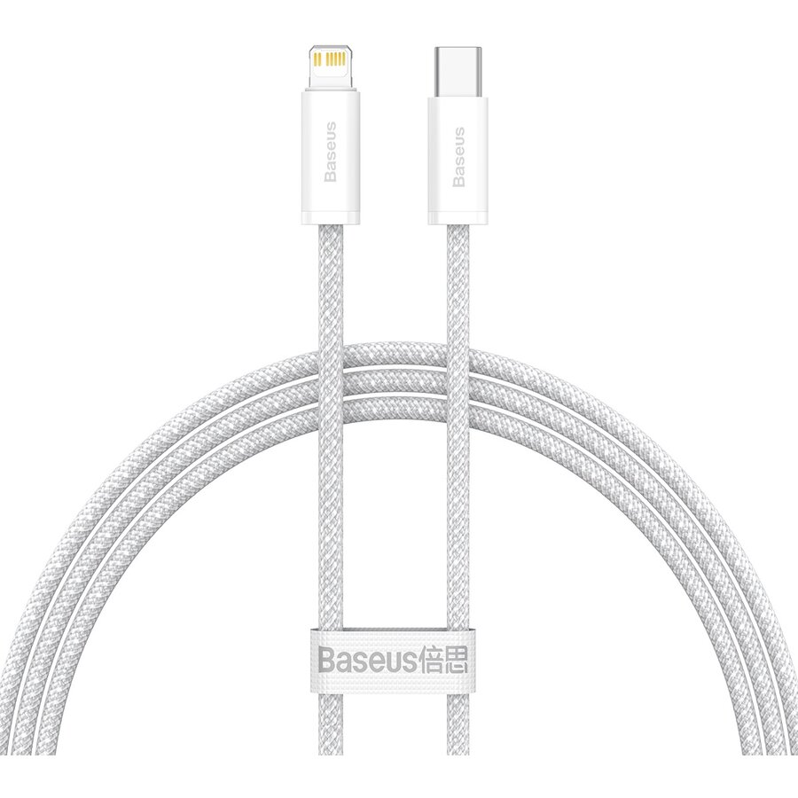 Cablu de date Dynamic, USB Type-C/Lightning, 20W, 1m, Alb