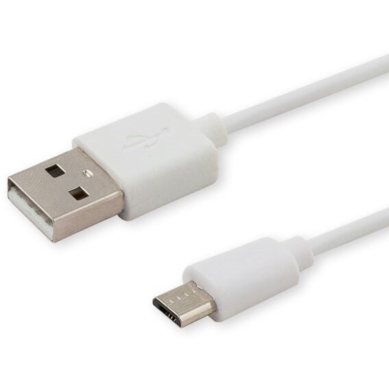 Cablu Date/Incarcare USB-A Micro USB-B 1m Alb