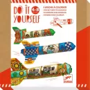 DIY Avioane mari din hartie kit creativ reutilizabil Multicolor
