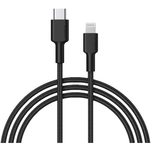 Cablu Date/Incarcare USB-C Lightning 1.2m Negru