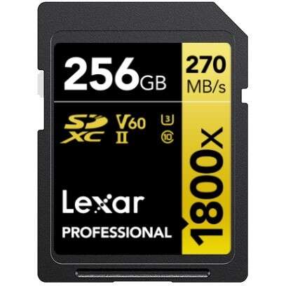 Card Lexar SDXC 256GB Professional 1800x UHS-II U3