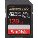 Card Sandisk SDXC 128GB Extreme Pro 280/100 MB/s V60 UHS-II