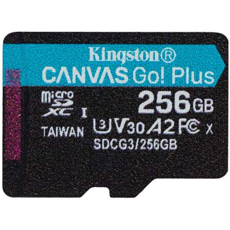 Card Kingston Canvas Go! Plus 256 GB MicroSD UHS-I Class 10